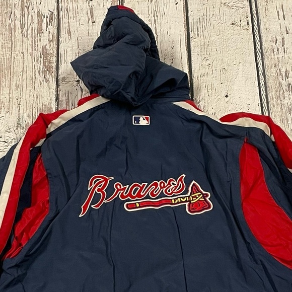 Vintager Atlanta Braves MLB Baseball Hooded Starter Sports Jacket - Picture 5 of 12